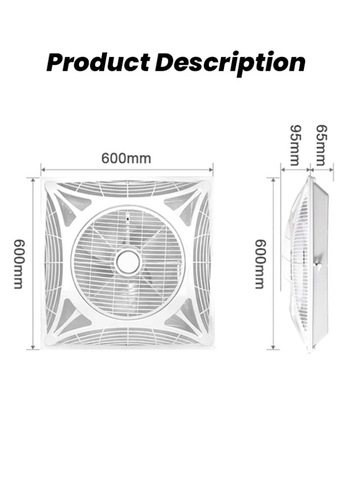 MODI Ceiling Fan with Remote Control 3-Blade Design Powerful Airflow Ceiling Fan with Light & Lamp Energy-Saving & Silent Operation Perfect for Home, Office & Living Spaces (FAN WITH LED) - Image 5