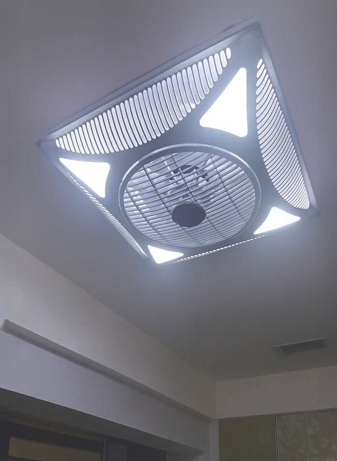 MODI Ceiling Fan with Remote Control 3-Blade Design Powerful Airflow Ceiling Fan with Light & Lamp Energy-Saving & Silent Operation Perfect for Home, Office & Living Spaces (FAN WITH LED) - Image 2