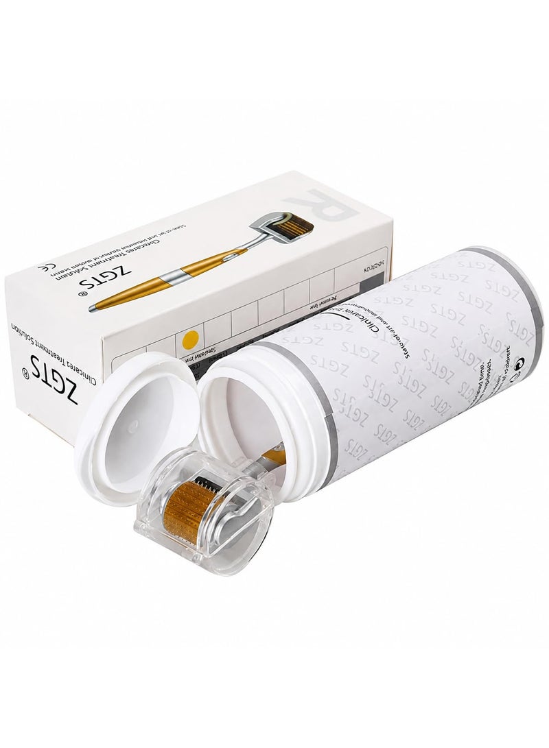 ZGTS Professional Gold Plated 192 Needles Titanium Alloy Derma Roller, 0.5mm, Gold - Image 2