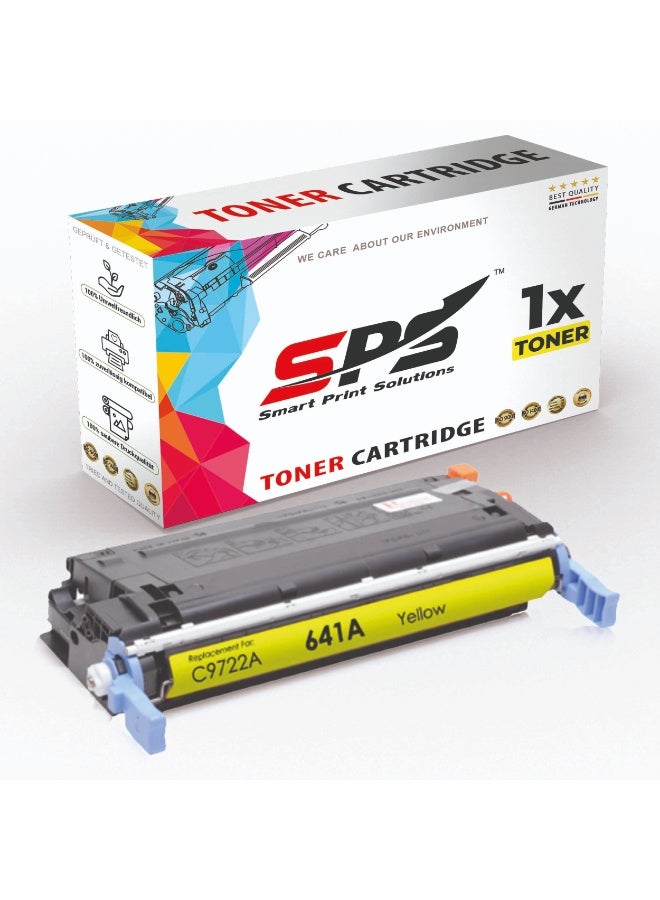 Smart Print Solutions SPS Compatible Toner Cartridges for HP - C9722A 641A | 1x Yellow | Yield upto 8,000 Pages - Image 1