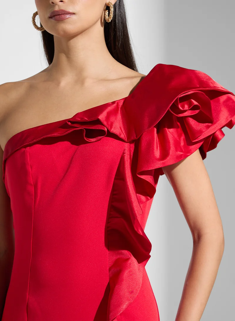 نمشي x One-Shoulder Evening Dress
