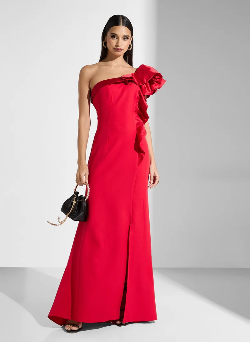 نمشي x One-Shoulder Evening Dress