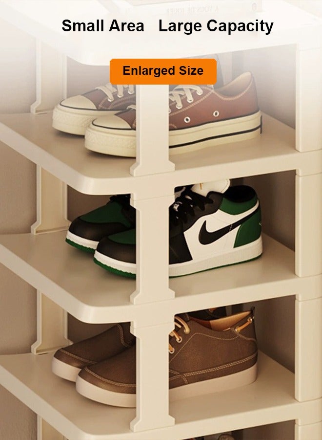 Simple Household Multifunctional Shoe Rack, Space-Saving, Detachable, Vertical Free Assembly Shoe Box, Dormitory Entrance Storage Shoe Cabinet - Image 4