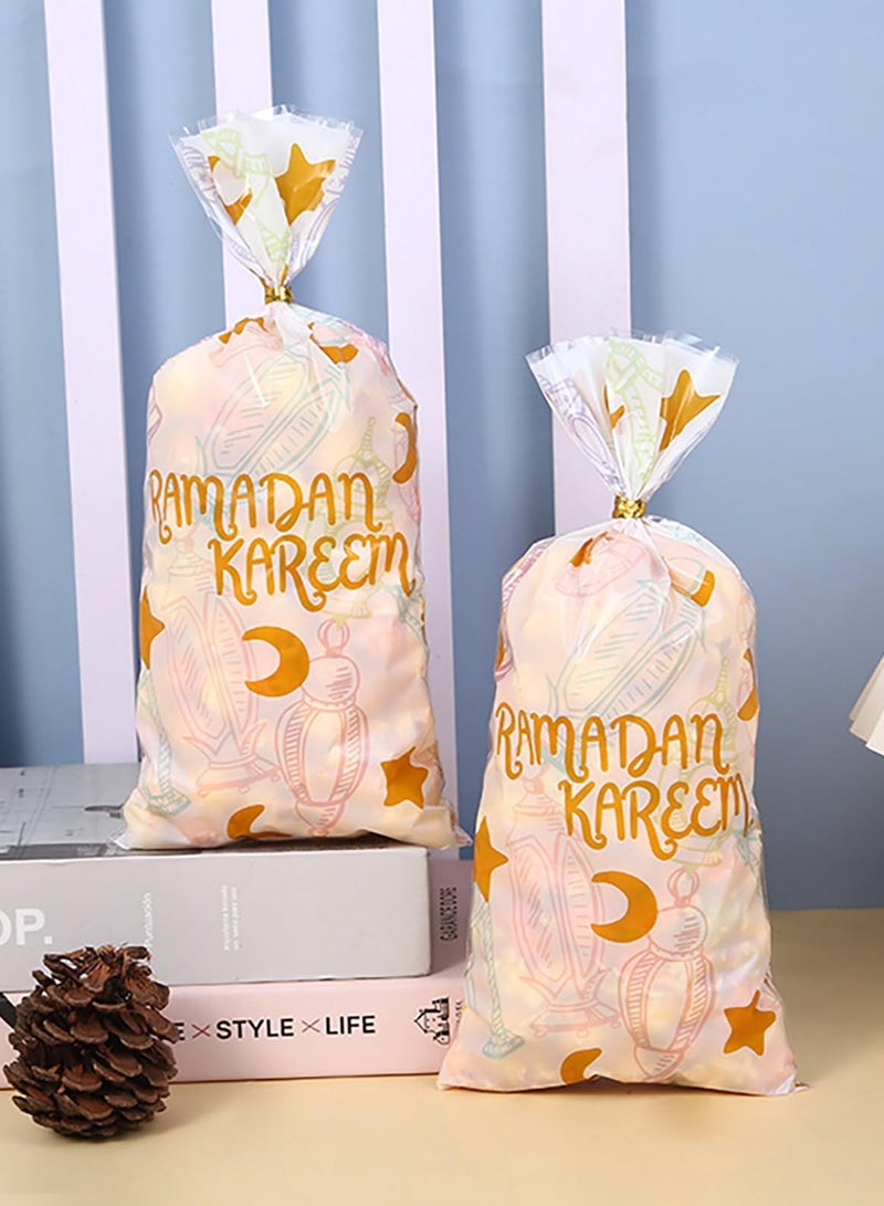 100 Pcs Ramadan Eid Goodie Bags, Ramadan and Eid Mubarak Gift Bags, Ramadan Kareem Eid Mubarak Decoration for Home Islamic Muslim Party Favor Supplies (Style3) - Image 4