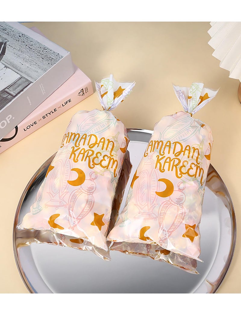 100 Pcs Ramadan Eid Goodie Bags, Ramadan and Eid Mubarak Gift Bags, Ramadan Kareem Eid Mubarak Decoration for Home Islamic Muslim Party Favor Supplies (Style3) - Image 3