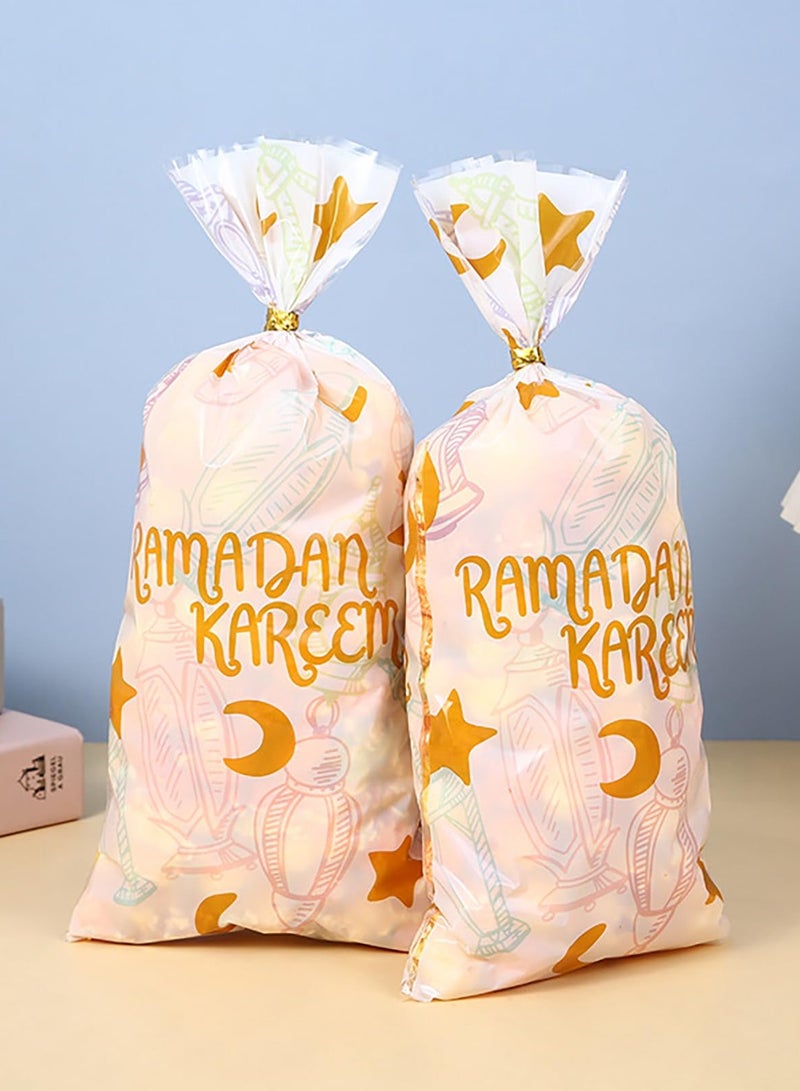 100 Pcs Ramadan Eid Goodie Bags, Ramadan and Eid Mubarak Gift Bags, Ramadan Kareem Eid Mubarak Decoration for Home Islamic Muslim Party Favor Supplies (Style3) - Image 5