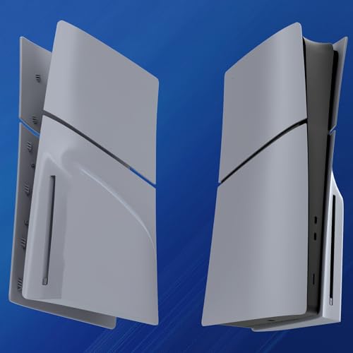 IMOFEE Slim Disc Edition Cover Plates for New PS5 Slim Console, Shell Panels Compatible with New PlayStation 5 Slim Accessories Protective Replacement Faceplate (Grey) - Image 2