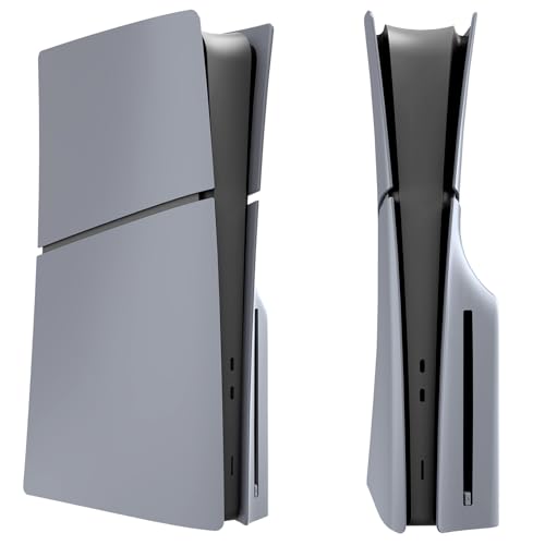 IMOFEE Slim Disc Edition Cover Plates for New PS5 Slim Console, Shell Panels Compatible with New PlayStation 5 Slim Accessories Protective Replacement Faceplate (Grey) - Image 1