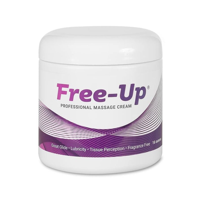 Free-Up-Professional Massage Cream, Fragrance-Free, Great Glide, Lubricity, Tissue Perception, Perfect for Physical Therapy, Massage Versatile, Non-Greasy, 16 Oz Jar - Image 1
