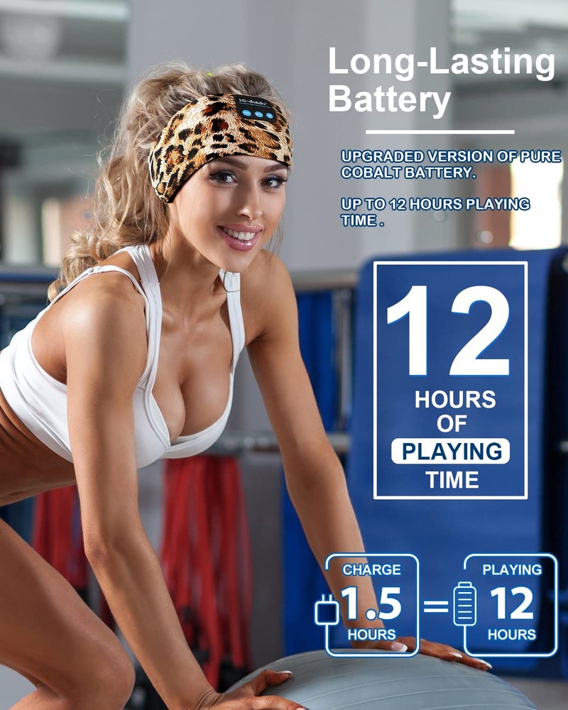 LC-dolida Sleep Headphones Bluetooth, Sleep Headphones Sleep with Thin HD Stereo Speakers Perfect for Side Sleepers, Sport, Yoga, Travel Best Gift Ideas Perfect for Sports - Image 3