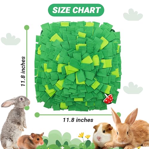 ORZECHKO Rabbit Foraging Mat Interactive Bunny Foraging Toy Indoor Soft Pet Feeding Mat Toy Also for Hedgehog Guinea Pig Hamster Chinchilla Kitten Puppy Small Animals - Image 3