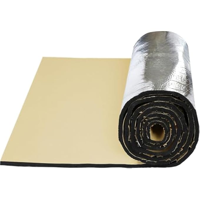 rayihni Self Adhesive Sound Proof Aluminum Foil Nbr Foam Insulation Sheet  Thermal Roofing Polyurethane Rubber Foam Sheet  1M Width13Mm19Mm25Mm Thickness114Mtr Thickness25Mm5Meter - Image 1