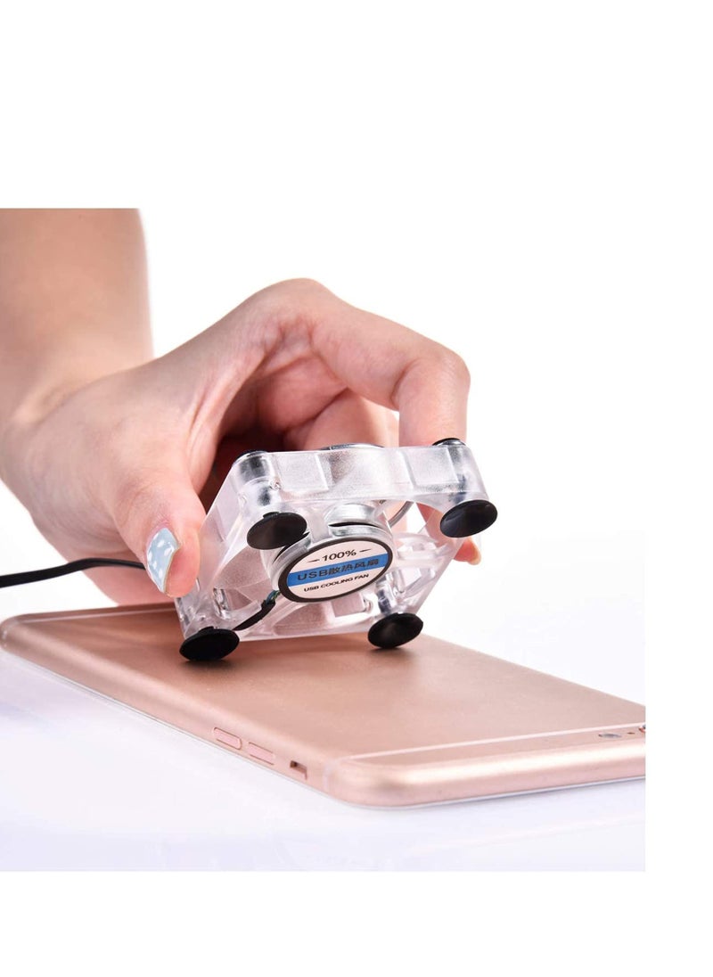 SYOSI Mobile Phone Cooling Fan Portable Gaming Universal Mobile Phone with 4 Suction Cups Cooling Master for Gaming Phone Suitable for Phone Heat  - Image 2