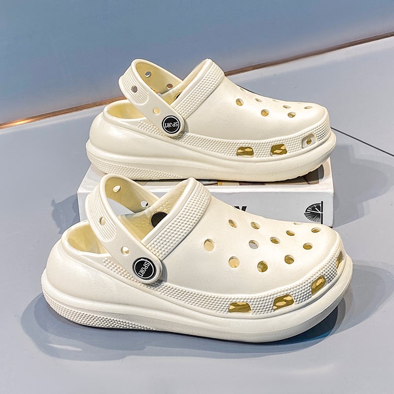 Summer Children'S Cave Shoes Boys Middle And Large Children'S Non-Slip Thick-Soled Sandals Women'S Outwear Baotou Beach Slippers For Girls - Image 1