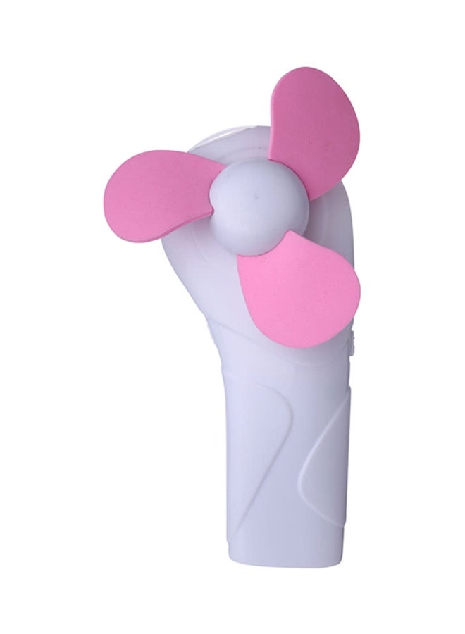 Loquat Portable USB Charge Fan Pink/White 14.2cm - Image 1