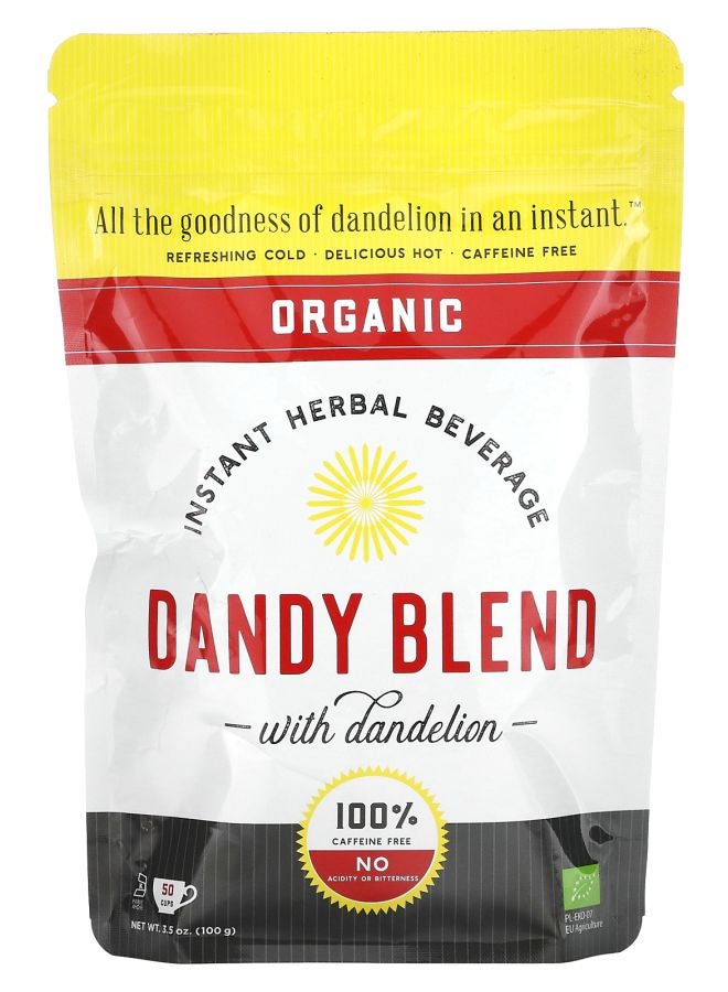 Organic Instant Herbal Beverage with Dandelion Caffeine Free 3.53 oz (100 g)
