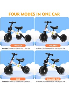 llwoo 4-in-1 Toddler Balance Bike & Tricycle – Adjustable Seat, Indoor & Outdoor Ride-On Toy for Kids 1-4 Years – Ideal First Birthday Gift for Boys & Girls  - Image 5