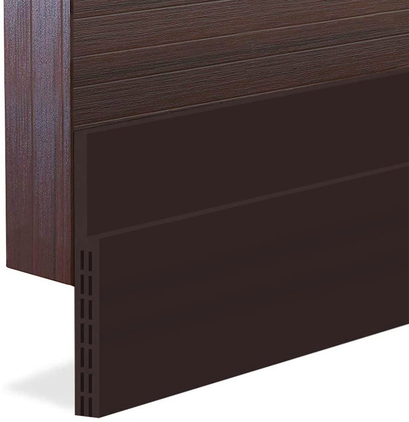 New Upgrade Huge Gap Door Draft Stopper 34 W Widened Door Sweep Seal Gap Up to 18 for Interior  Exterior Doors  Keeping Draft Noise Dust and Unwanted Animals Out34 W x 39 LBrown