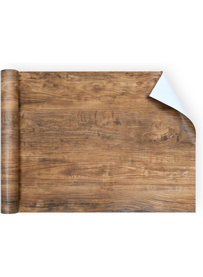 وينمر ورق اتصال من الخشب البني مقاس 15.7 × 118، ورق جدران خشبي قابل للتقشير والعصا، ورق اتصال من الحبوب الخشبية، ورق حائط سميك ذاتي اللصق مقاوم للماء لتغطية جدران كونترتوب خزانة المطبخ - Image 4