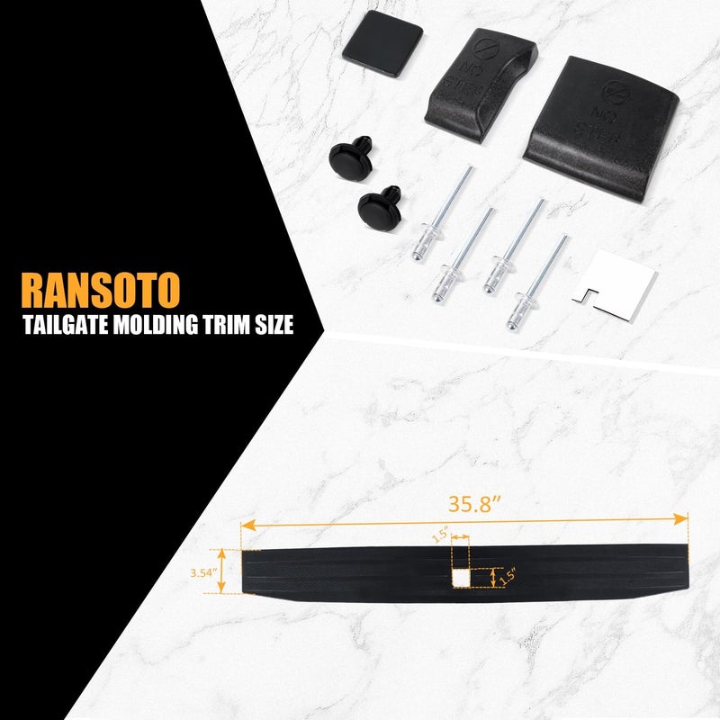 RANSOTO Tailgate Molding Trim for 2017-2022 Ford F250 F-350 Super Duty - Image 4