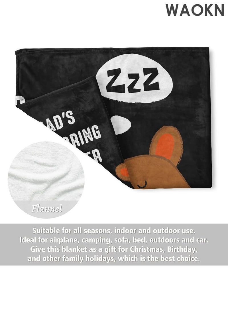 دبليو أيه أو كي أن بطانية زاوية مضحكة للأب لمنع الشخير - هدية مريحة ومرحة للأب من ابنته أو ابنه - هدية مثالية لعيد الميلاد أو عيد الأب أو الكريسماس للأب/الأب/زوج الأم - بطانية فائقة النعومة 60 × 50 بوصة - رائعة للقيلولة والاسترخاء والمزاح - هدية فريدة ومدروسة للرجال الذين لديهم كل شيء - Image 5