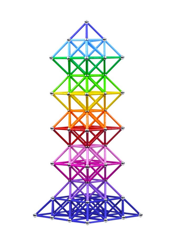 Veatree 160pcs Magnetic Building Blocks Toys, 2.3" Magnetic Sticks and Non-Magnetic Balls Set Magnet Game for Kids and Adult, 3D STEM Building Toys with Storage Bag  - Image 1
