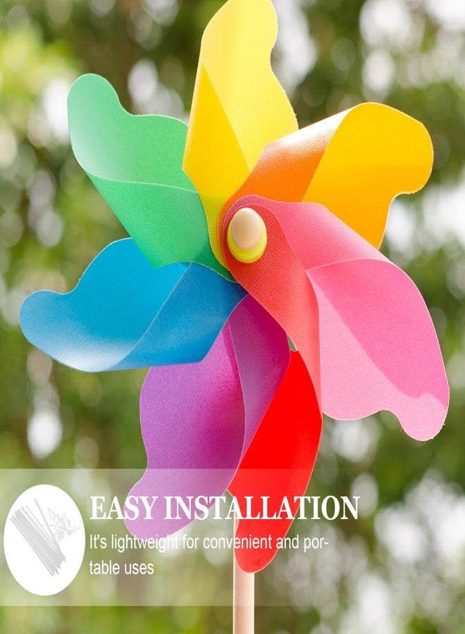 Alasum 20 Set Plastic Windmill Poles and Rods Kit - Easy Assembly Handheld Windmill Accessories DIY Pinwheel Replacement Heads for Garden Party Decorations Outdoor Creative Crafts and Kite Making - Image 3