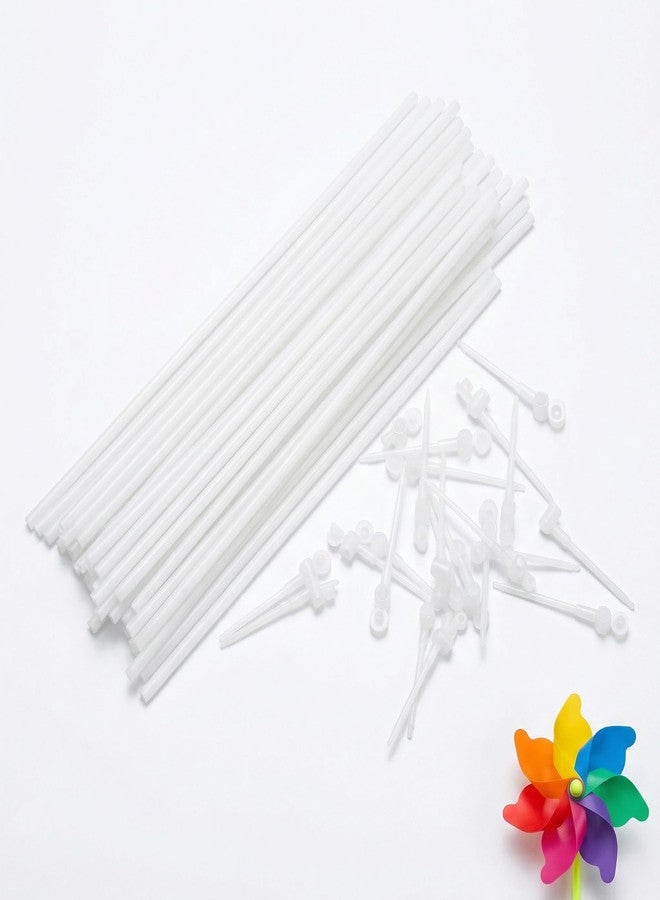Alasum 20 Set Plastic Windmill Poles and Rods Kit - Easy Assembly Handheld Windmill Accessories DIY Pinwheel Replacement Heads for Garden Party Decorations Outdoor Creative Crafts and Kite Making - Image 1
