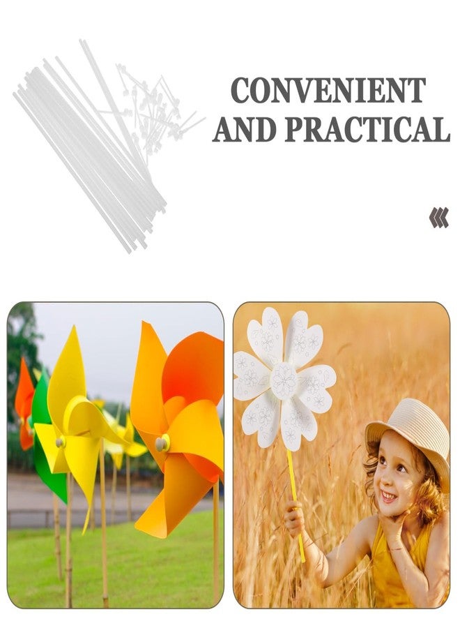 Alasum 20 Set Plastic Windmill Poles and Rods Kit - Easy Assembly Handheld Windmill Accessories DIY Pinwheel Replacement Heads for Garden Party Decorations Outdoor Creative Crafts and Kite Making - Image 5