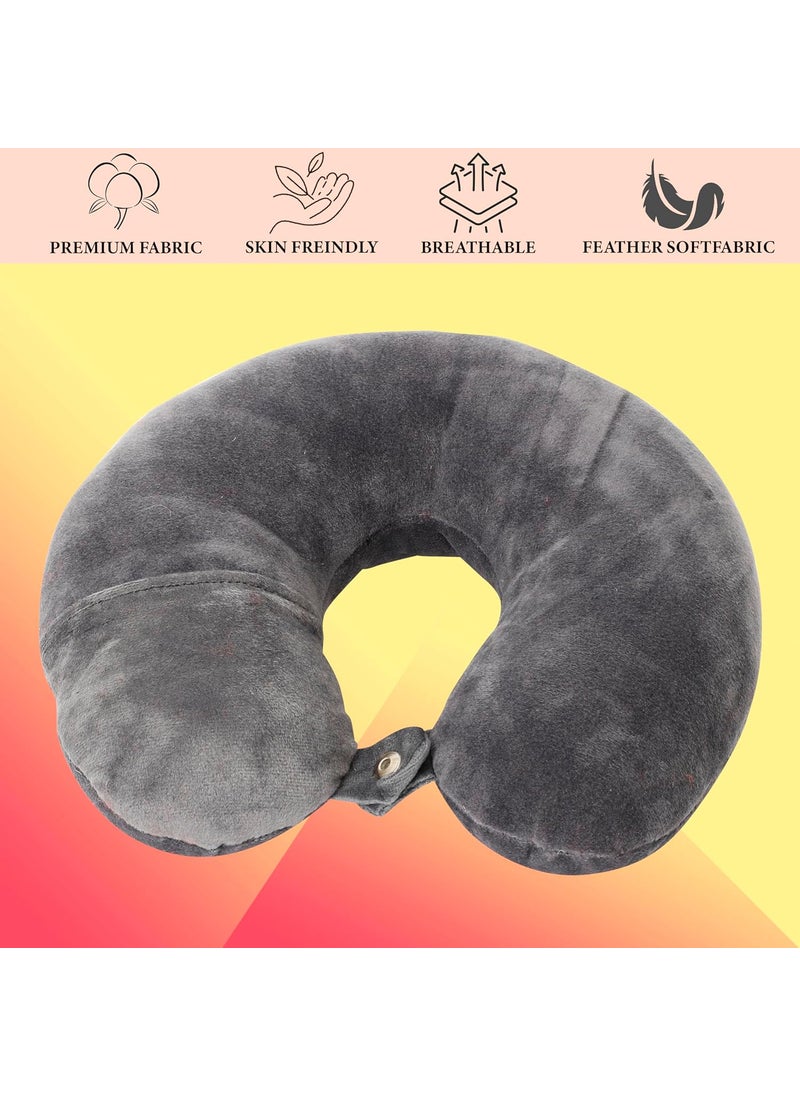 BigPlayer BigPlayer Ergonomic Neck Pillow Round Travel Cushions for Car Airplane Cervical Support for Improved Sleep Neck Rest Accessories for Travel Comfort  - Image 2
