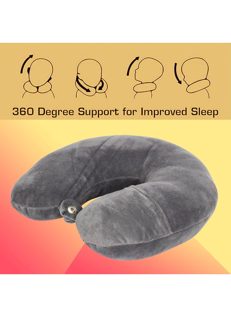 BigPlayer BigPlayer Ergonomic Neck Pillow Round Travel Cushions for Car Airplane Cervical Support for Improved Sleep Neck Rest Accessories for Travel Comfort  - Image 4