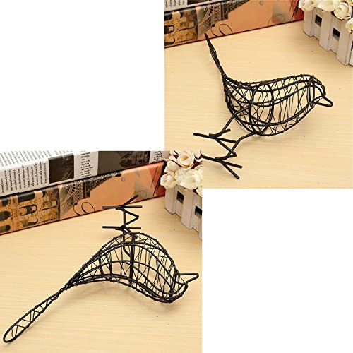 SRJANA Metal Wire Black and White Bird Figurine | Beautiful Home Decor | Sleek and Elegant (Pack of 2, Black and White) - Image 5