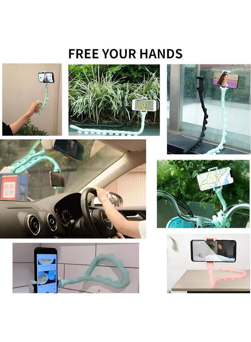 Flexible Multi-Color Sticky Phone Holder for Glass & Surfaces - Image 2