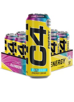 C4 Zero Sugar Energy Drink Cosmic Rainbow 500ml Pack of 12