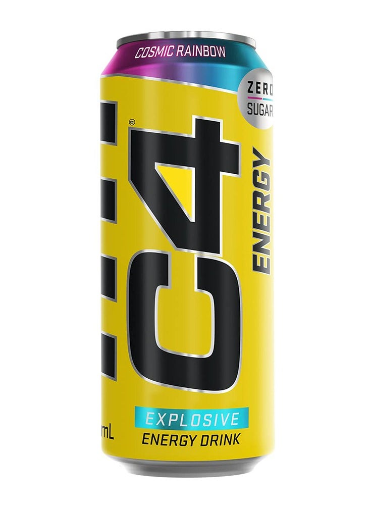CELLUCOR - C4 Zero Sugar Energy Drink Cosmic Rainbow 500ml Pack of 12 - Image 1