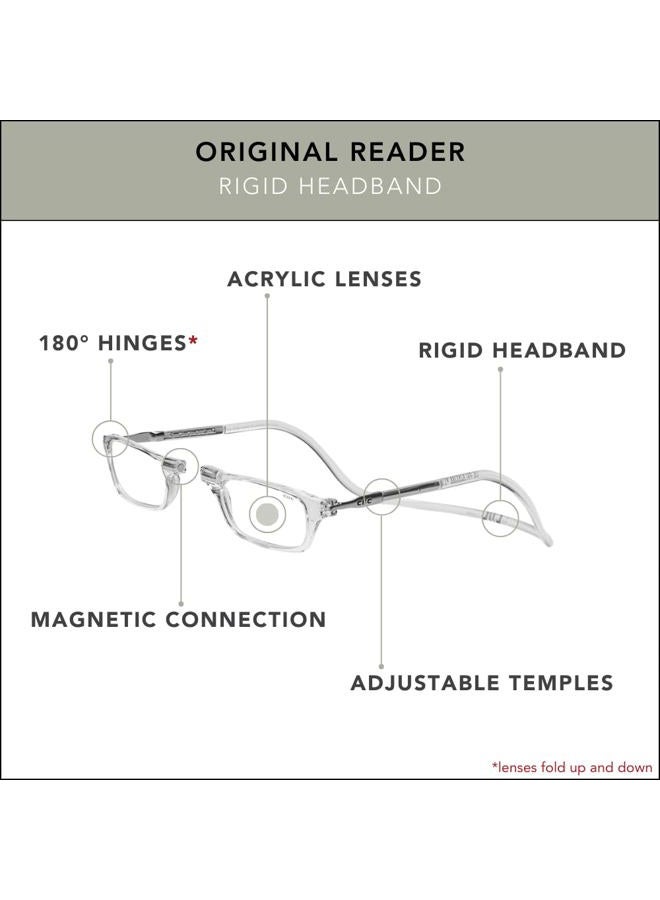 clic Magnetic Reading Glasses for Men or Women, Computer Readers, Original (S-M, Clear, 1.25 Magnification)  - Image 4