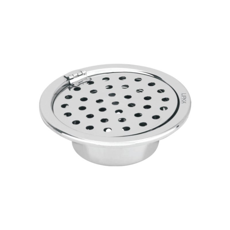 LIPKA Super Sleek Round Floor Drain |Stainless Steel |5 Inches| with Cockroach Trap & Hinge| - Image 4