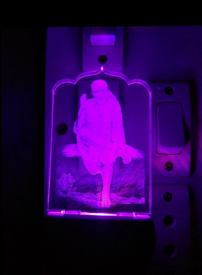 SHINDE EXPORTS Sai Baba Colour Changing LED Room Lamp (Design 1) - Image 4