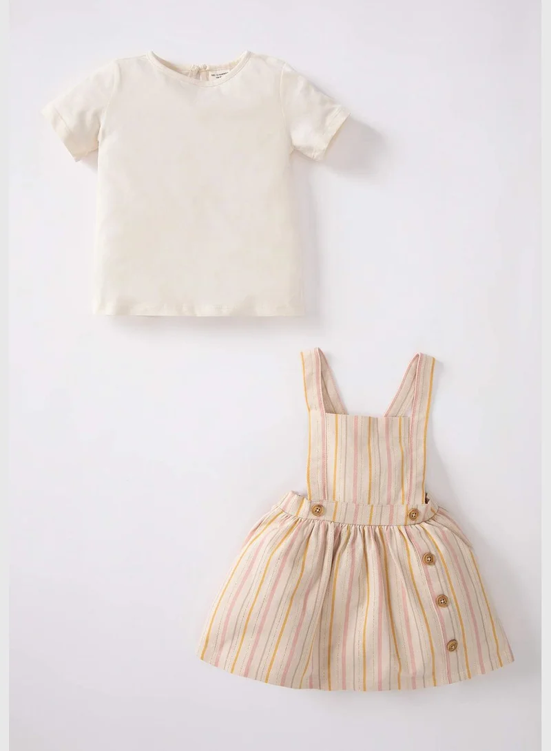 DeFacto 2 Pack BabyGirl Bike Neck Short Sleeve Woven Set