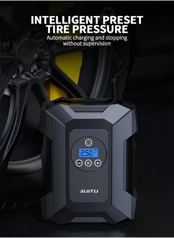 GROIC Air Compressor Tire Inflator,12V DC Car Tire Pump with Digital Pressure Gauge,Portable mini small Air Pump,Bike Pump,Car Accessories  - Image 3