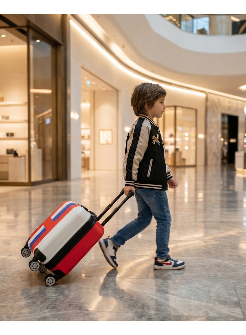 ZAAPPY Kids Stripe Printed ABS Lightweight 17 Inch (7kg) Cabin Size Luggage, 8 Wheels, Combination Lock Suitcase - Image 2