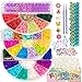 Rainbow Loom 6000 Bands Mighty Rainbow Case with 2 Mighty Looms 6 Cutetique Charms 50 Beads DIY Bracelet Jewelry Making Kit for Kids 7 - Image 3