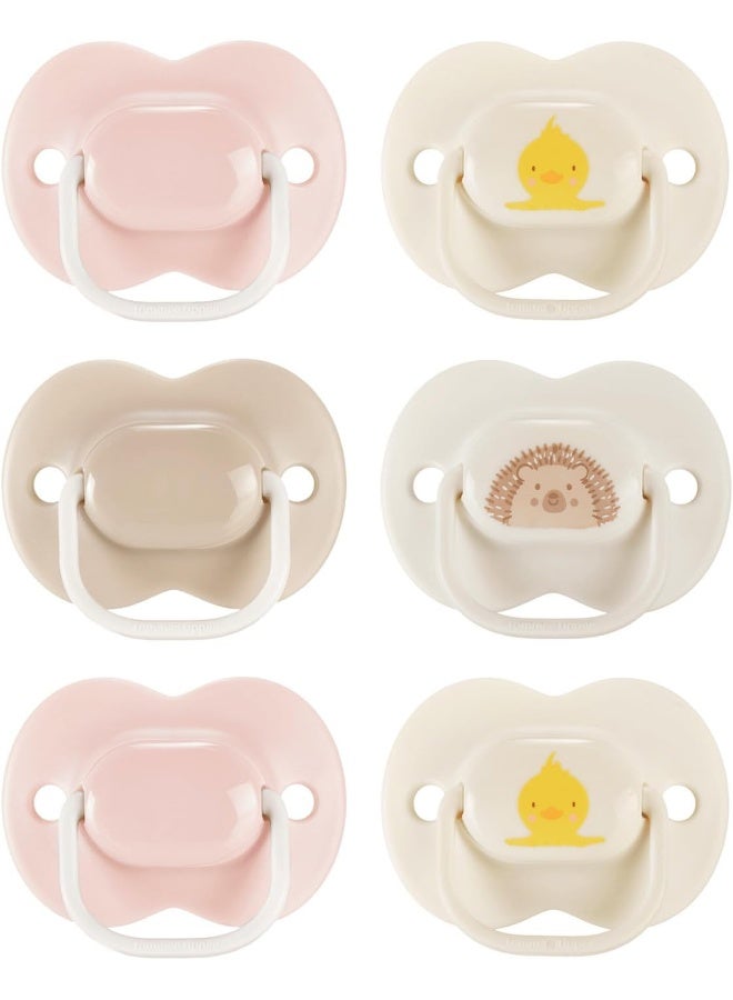 Tommee Tippee Anytime Pacifier, 0-6 Months, 6 Pack of Symmetrical, BPA Free Pacifiers - Image 1