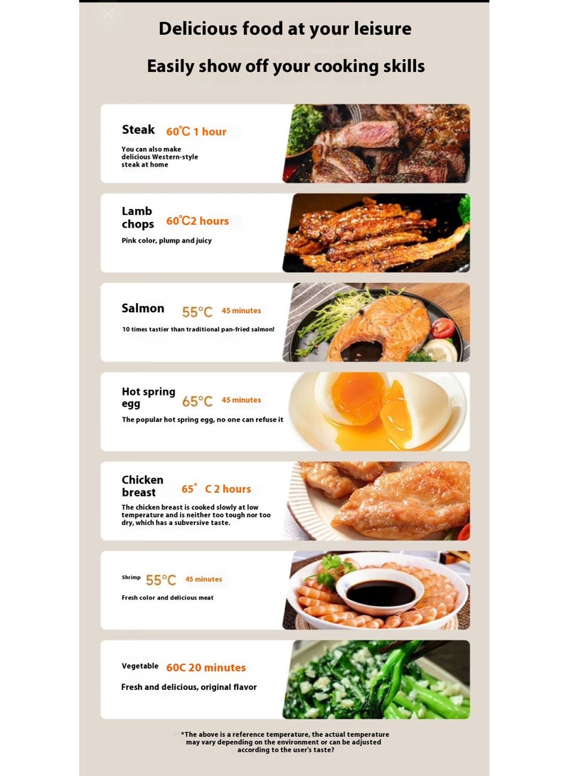 AiQi Smart Sous Vide Cooker – 0.1℃ Precision, WiFi + App Control, IPX7 Waterproof Immersion Circulator with LCD Display - Image 5