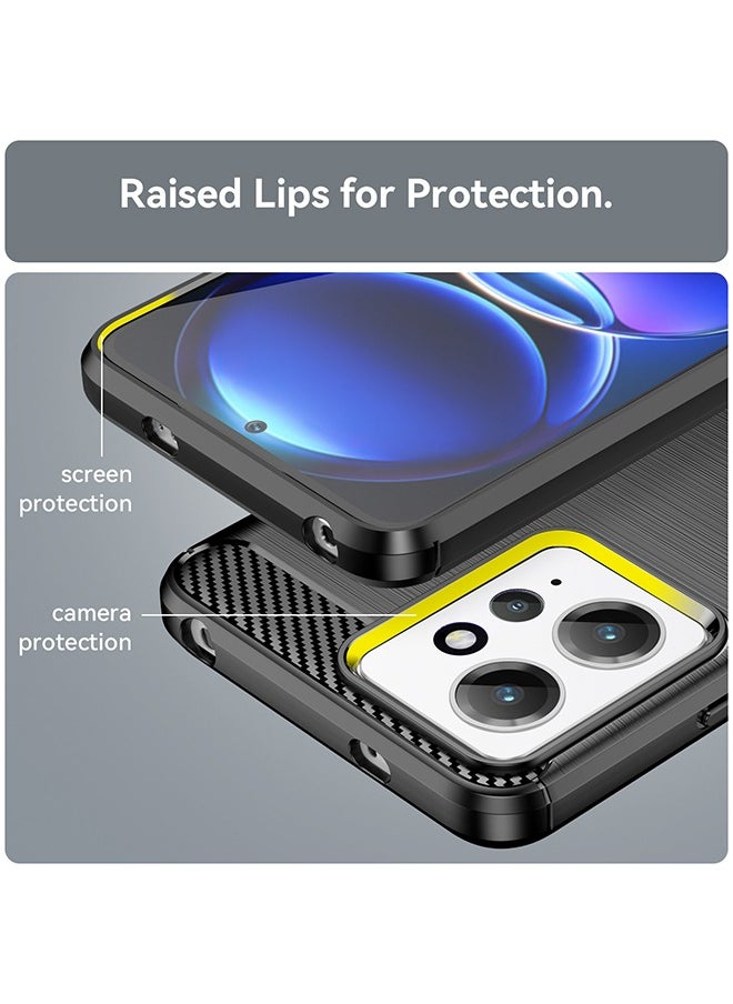SNBFA Redmi Note 12 4G Case Cover with Soft TPU Carbon Fiber Texture Anti-Scratch Shockproof Slim Anti-Drop Bumper Back Cover Comfortable Touch shell Phone Accessory for Xiaomi Redmi Note 12 4G  - Image 3