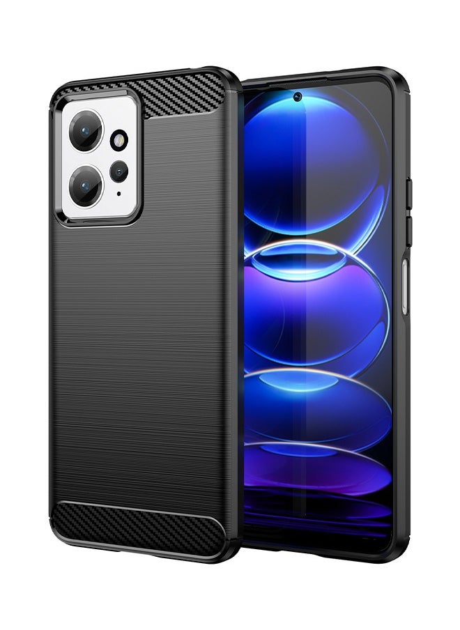SNBFA Redmi Note 12 4G Case Cover with Soft TPU Carbon Fiber Texture Anti-Scratch Shockproof Slim Anti-Drop Bumper Back Cover Comfortable Touch shell Phone Accessory for Xiaomi Redmi Note 12 4G  - Image 1