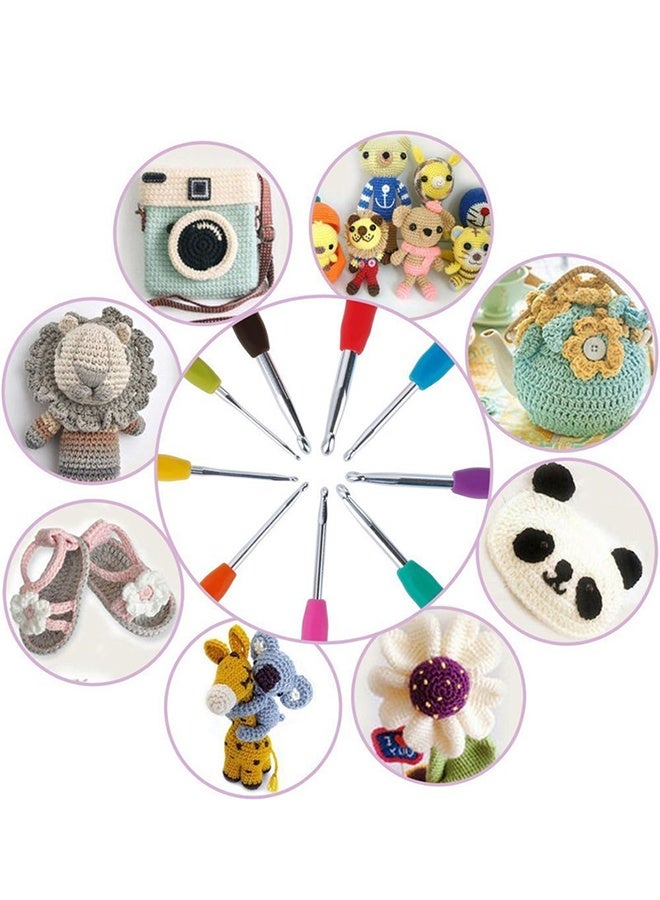 Super ZYouth 59PCS Crochet Kit with Yarn Balls & Ergonomic Hooks, Beginner Crochet Set with Tote Bag & DIY Accessories - Image 3