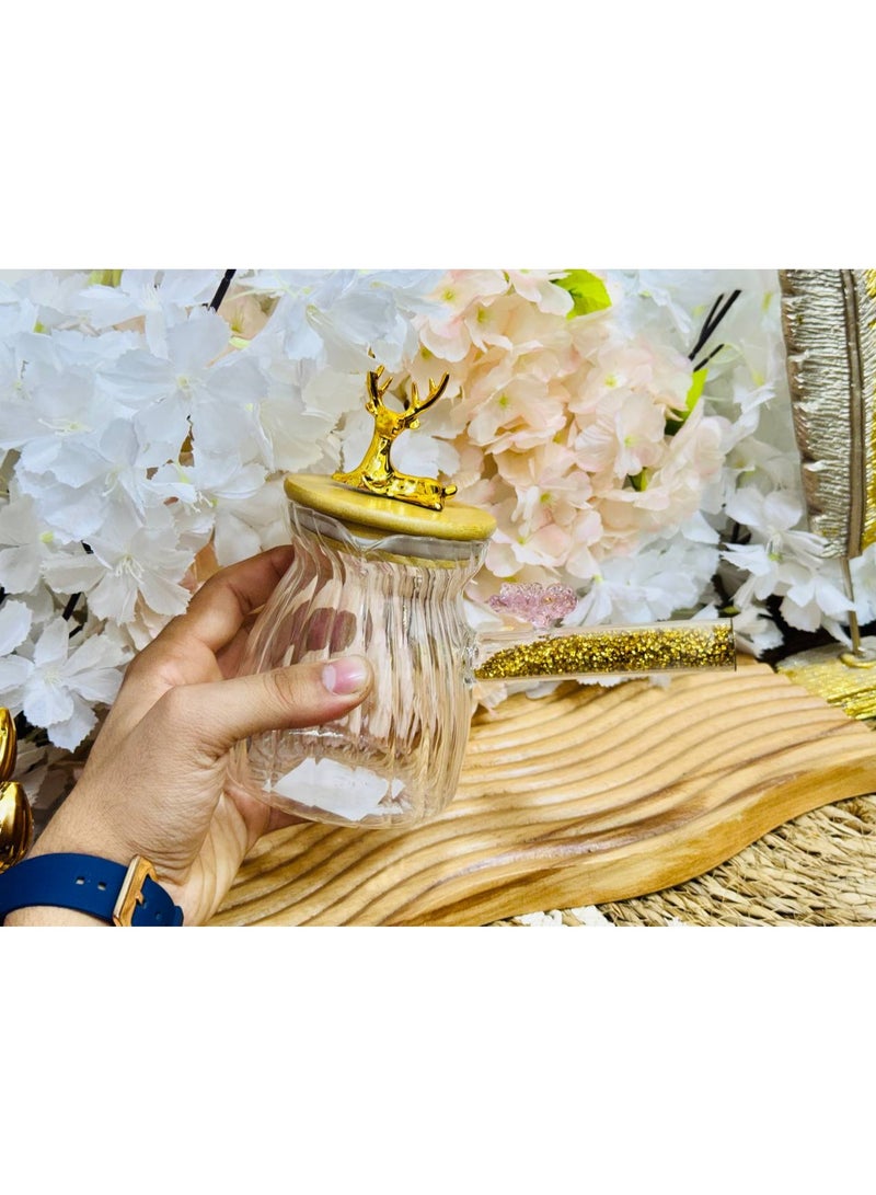 كنكة قهوة بيركس حرارية شفافة، بغطاء غزالة تتحمل الحرارة وتمنحك تجربة قهوة مثالية بمظهر أنيق وآمن. - Image 1