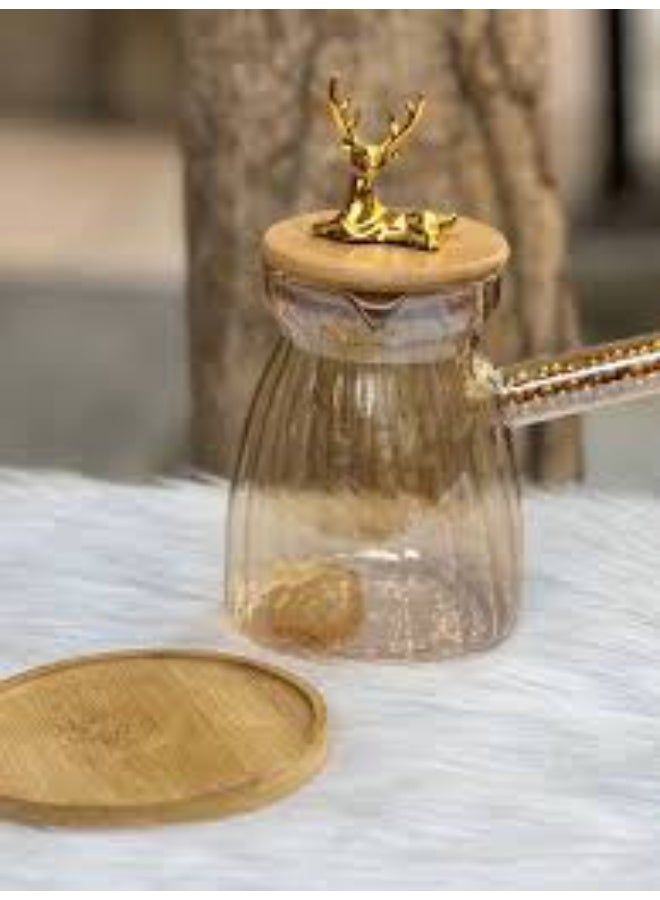 كنكة قهوة بيركس حرارية شفافة، بغطاء غزالة تتحمل الحرارة وتمنحك تجربة قهوة مثالية بمظهر أنيق وآمن. - Image 2