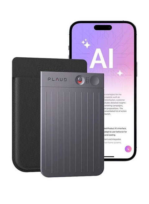 PLAUD NOTE AI Voice Recorder, App Control, Transcribe & Summarize Empowered by Chat GPT, Support 57 Languages, 64GB, Audio Recorder for Calls, Meetings, Interviews, Black